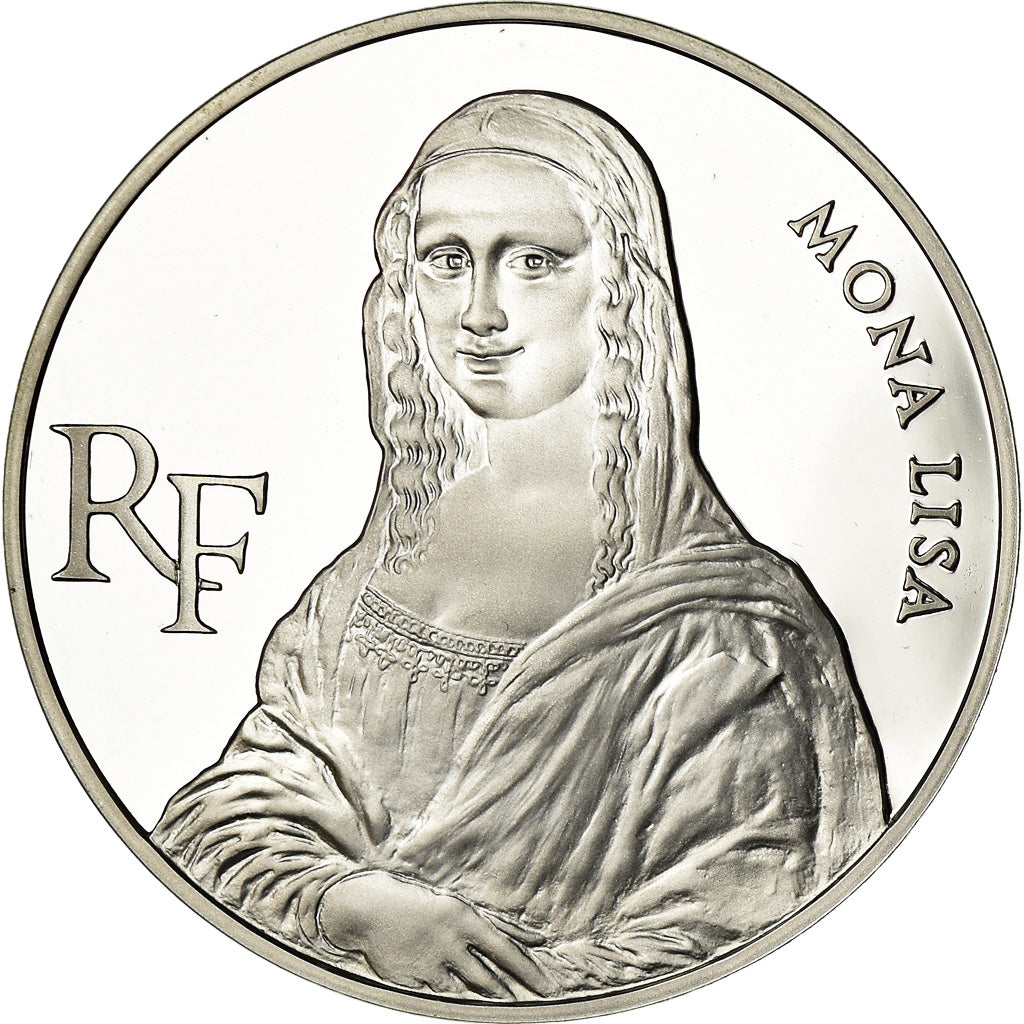 Coin, France, Mona Lisa, 100 Francs, 1993, BE, MS(65-70), Silver, KM:1017