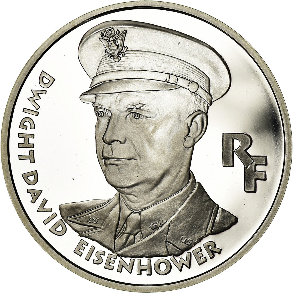 Coin, France, Dwight D.  Eisenhower, 100 Francs, 1994, BE, MS(65-70), Silver