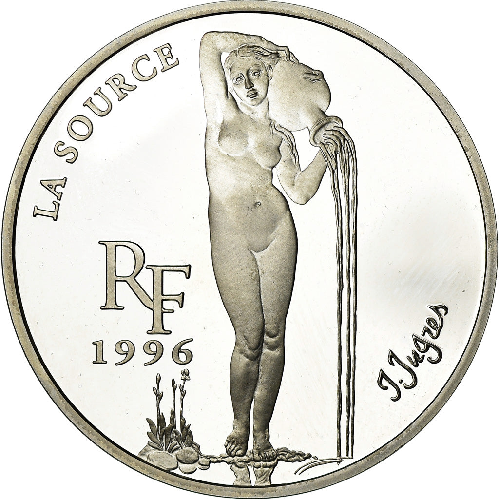 Coin, France, Ingres - La Source, 10 Francs-1.5 Euro, 1996, BE, MS(65-70)