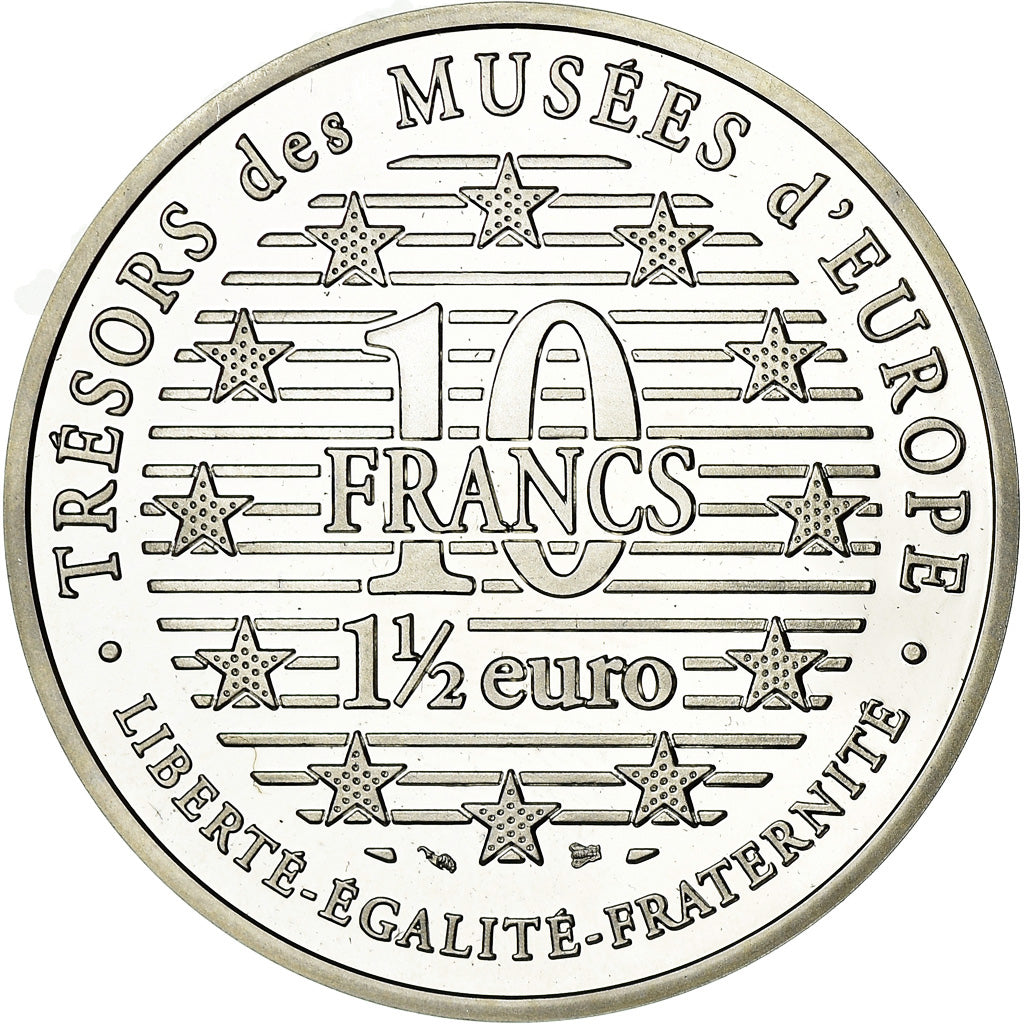 Coin, France, Ingres - La Source, 10 Francs-1.5 Euro, 1996, BE, MS(65-70)