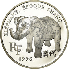 Monnaie, France, L'éléphant, 10 Francs-1.5 Euro, 1996, Paris, BE, FDC, Argent