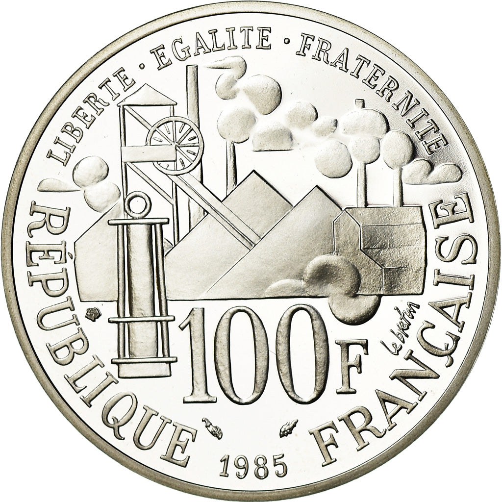 Monnaie, France, Germinal, 100 Francs, 1985, BE, FDC, Argent, Gadoury:900