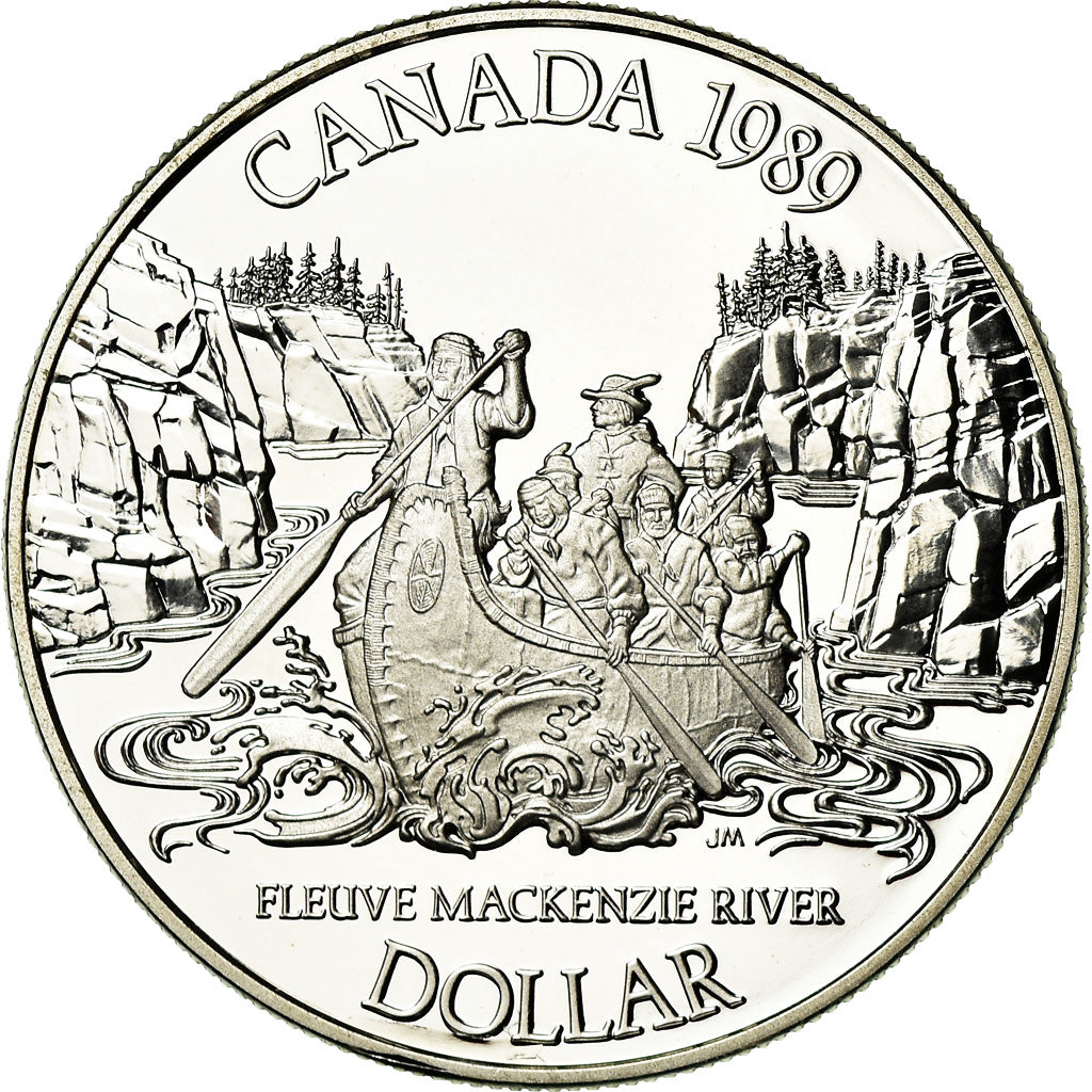 Coin, Canada, Elizabeth II, Dollar, 1989, Royal Canadian Mint, Ottawa, Proof