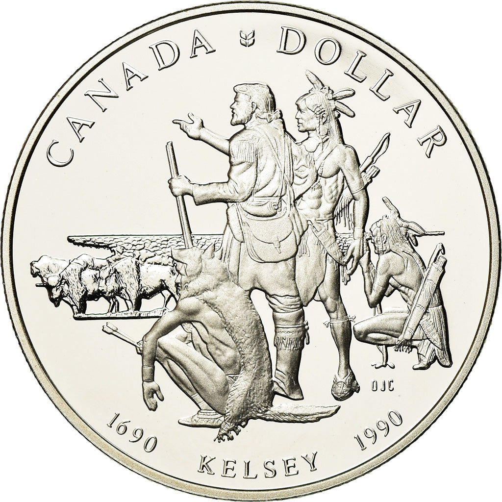 Coin, Canada, Elizabeth II, Dollar, 1990, Royal Canadian Mint, Ottawa, Proof