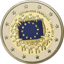Francia, 2 Euro, 30 ans du drapeau de l union europeenne, 2015, BE, FDC