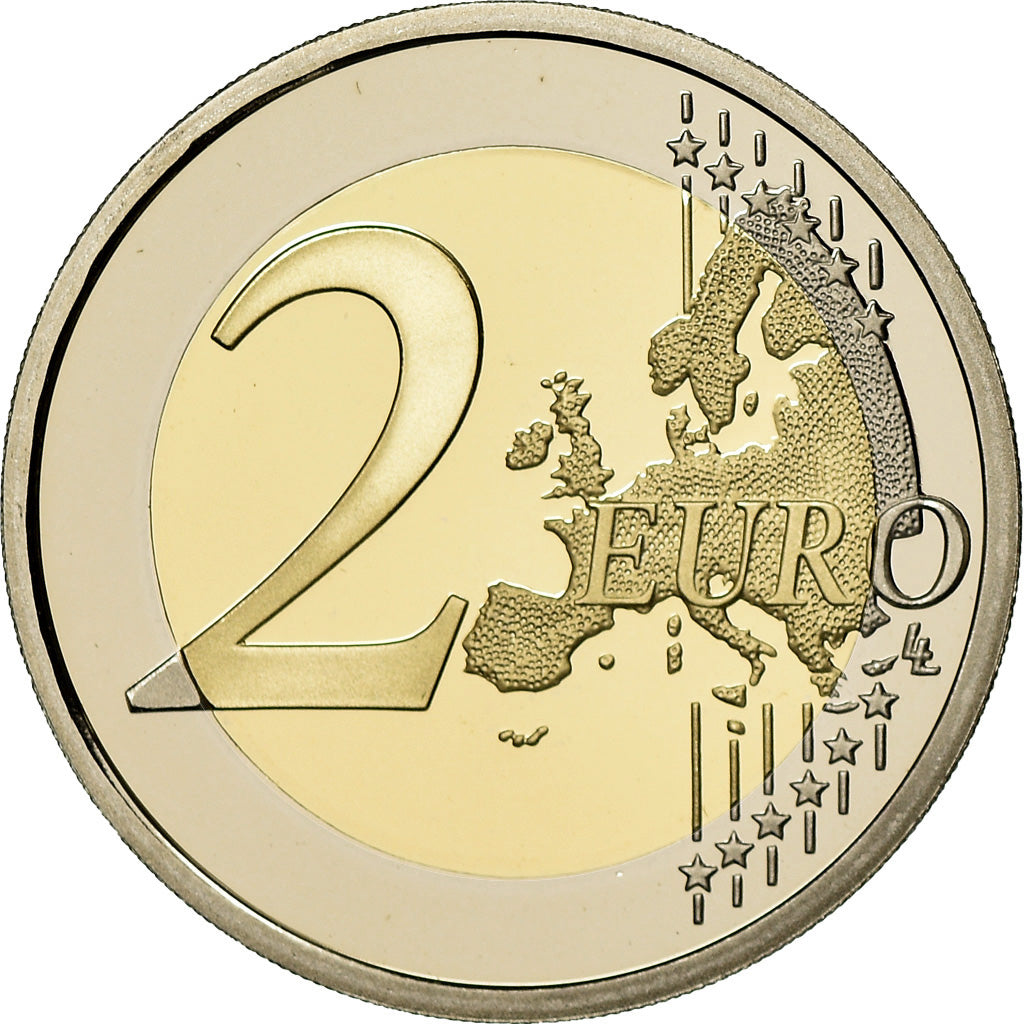 Francia, 2 Euro, 30 ans du drapeau de l union europeenne, 2015, BE, FDC