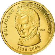 Coin, Togo, Mozart, 1500 Francs, 2006, MS(65-70), Gold