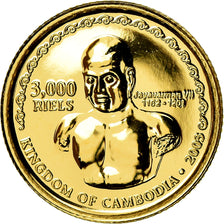 Monnaie, Cambodge, 3000 riels, 2003, FDC, Or