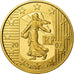 France, 5 Euro, 2007, BE, MS(65-70), Gold, KM:1525