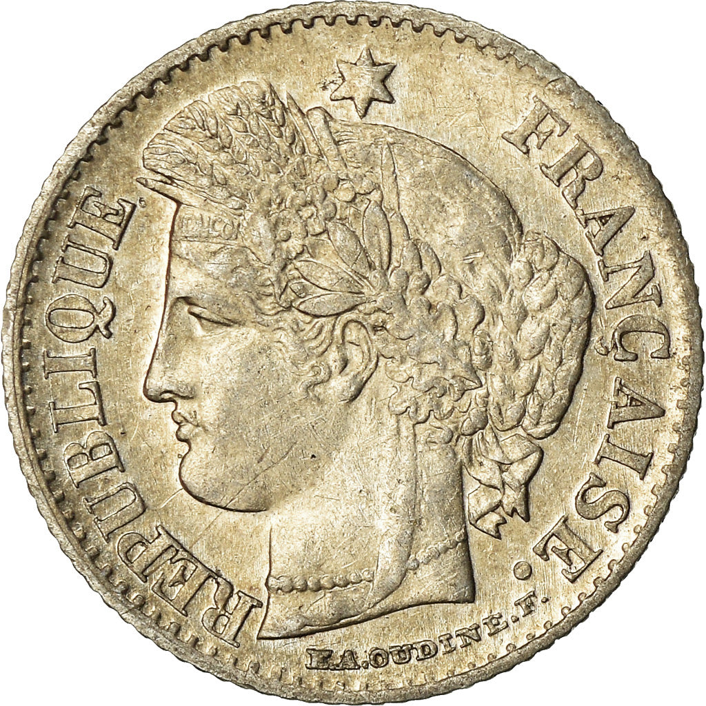 Moeda, França, Cérès, 20 Centimes, 1850, Paris, AU(55-58), Prata, KM:758.1