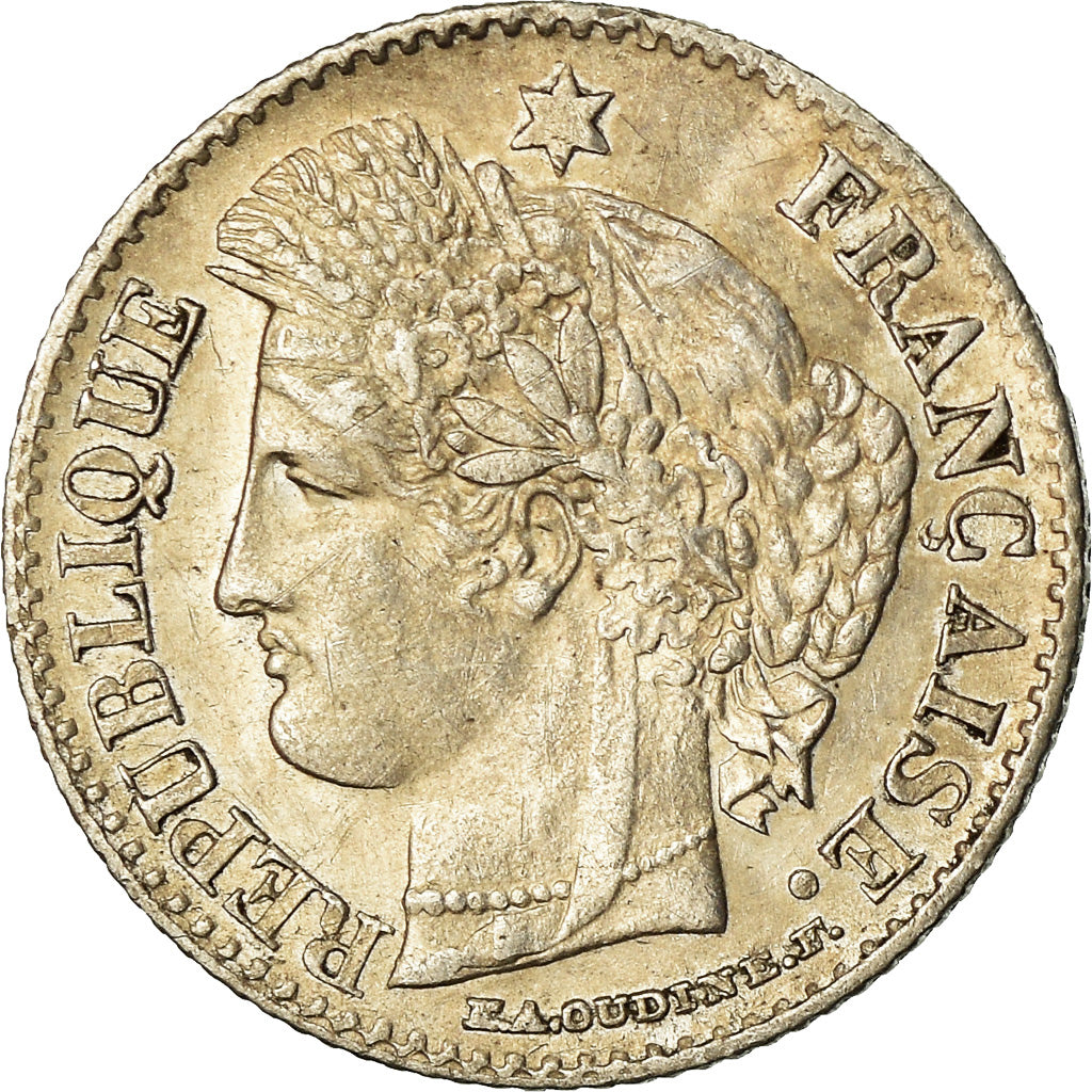Moneta, Francja, Cérès, 20 Centimes, 1850, Paris, AU(50-53), Srebro, KM:758.1
