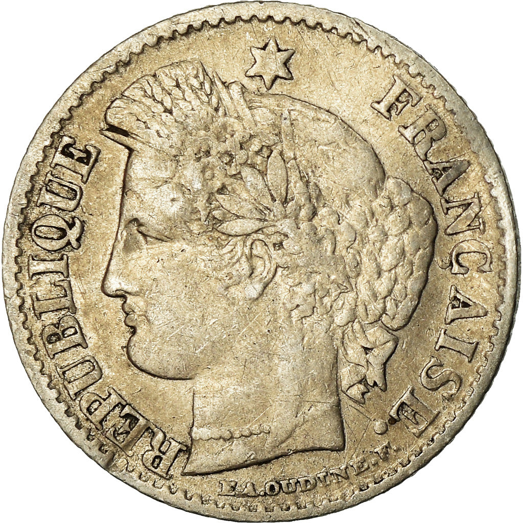Moeda, França, Cérès, 20 Centimes, 1851, Paris, VF(30-35), Prata, KM:758.1