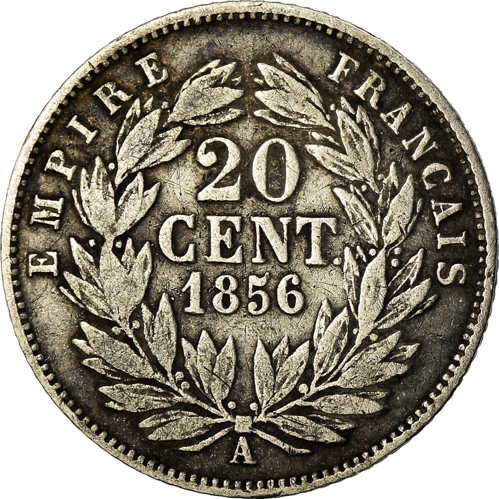 Monnaie, France, Napoleon III, Napoléon III, 20 Centimes, 1856, Paris, TB