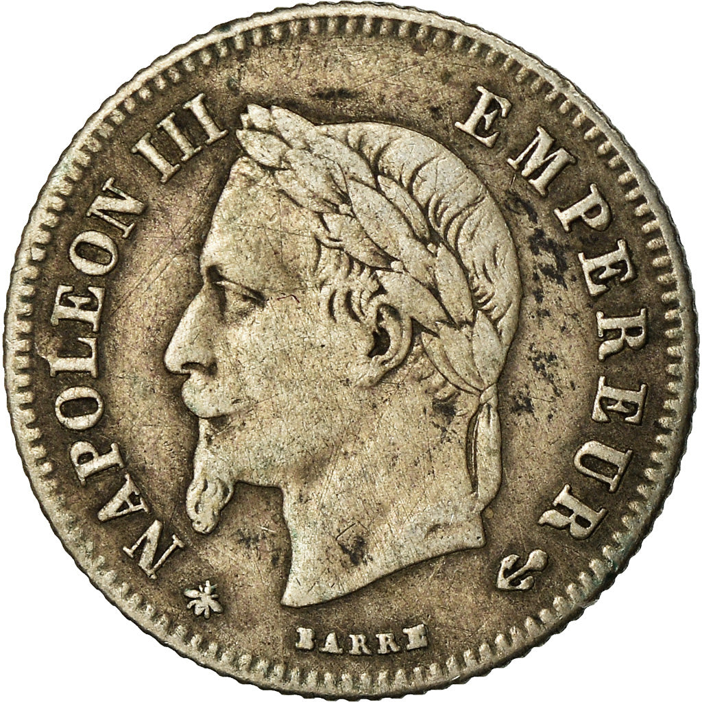 Moeda, França, Napoleon III, Napoléon III, 20 Centimes, 1866, Paris