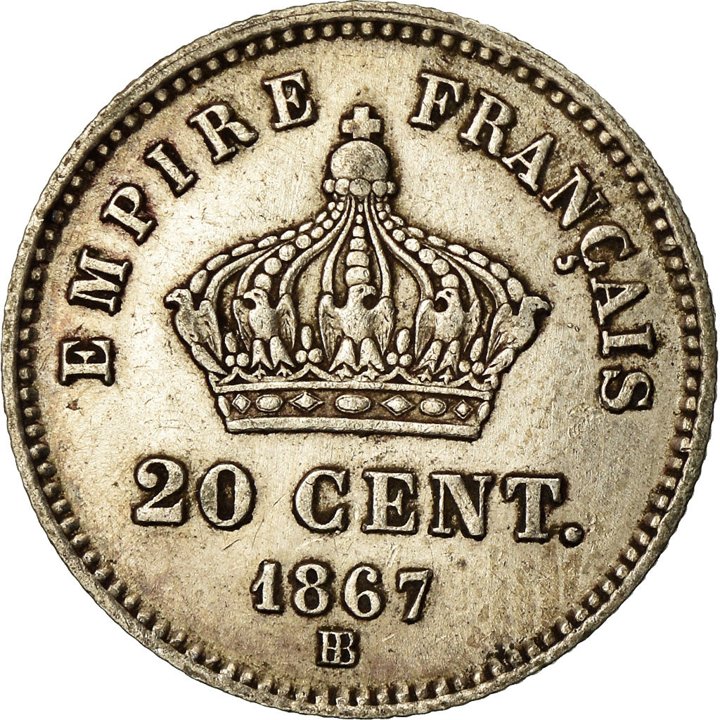 Coin, France, Napoleon III, Napoléon III, 20 Centimes, 1867, Strasbourg