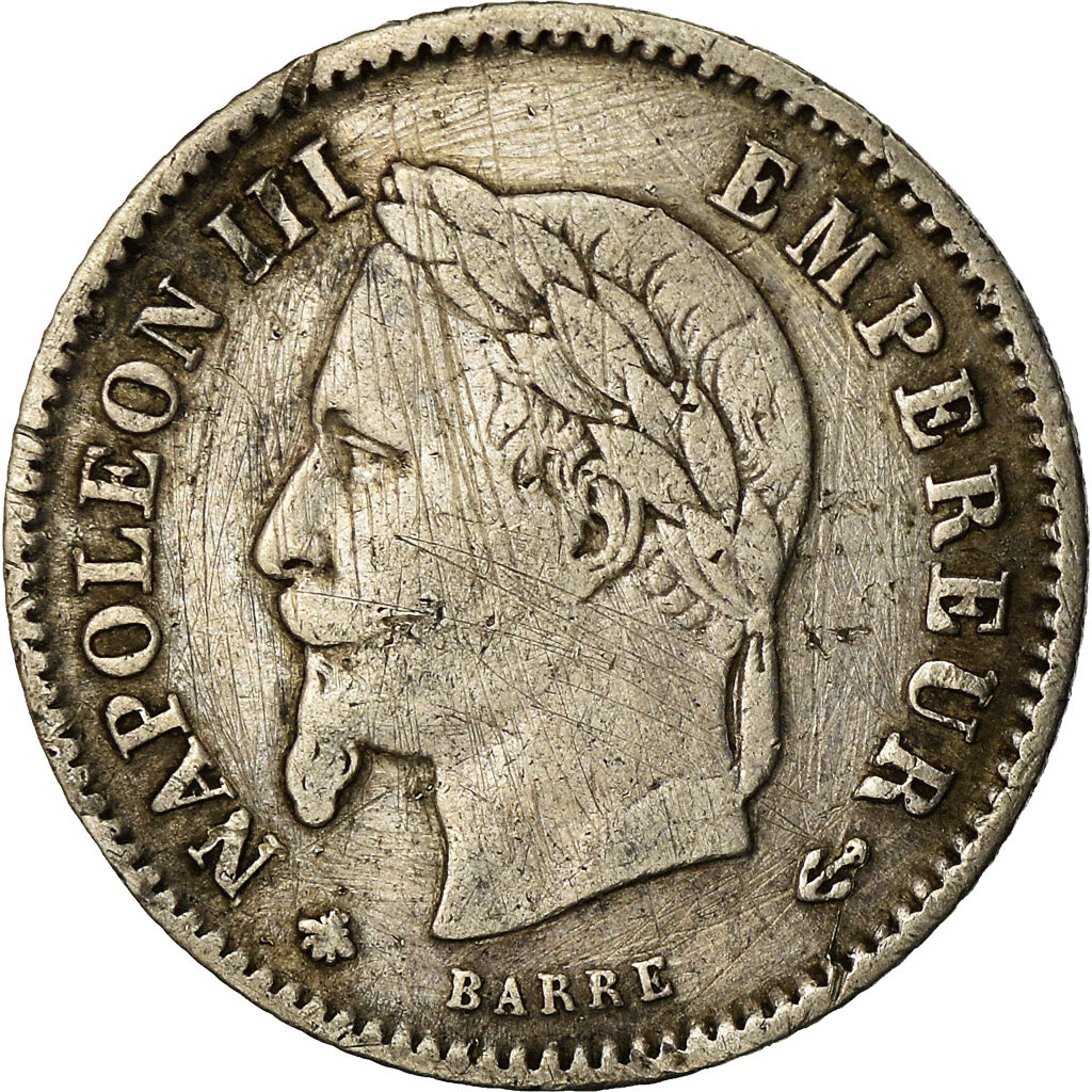 Moeda, França, Napoleon III, Napoléon III, 20 Centimes, 1867, Paris