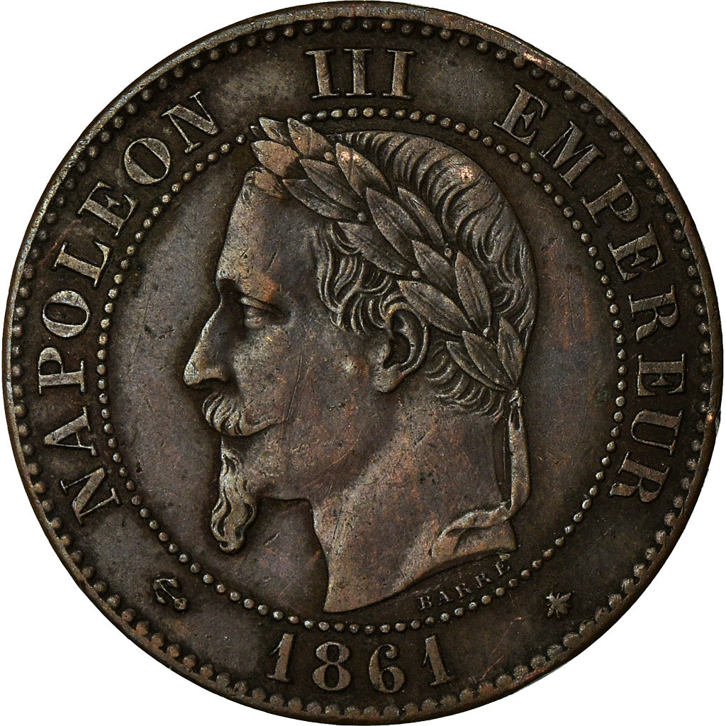 Coin, France, Napoleon III, Napoléon III, 2 Centimes, 1861, Paris, VF(30-35)