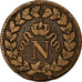 Moneta, Francia, Napoléon I, Decime, 1815, Strasbourg, MB, Bronzo, KM:700