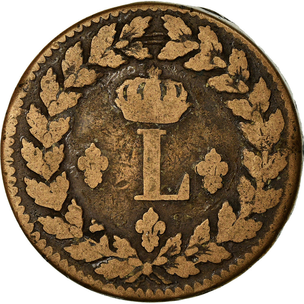 Münze, Frankreich, Louis XVIII, Decime, 1815, Strasbourg, S, Bronze, KM:701