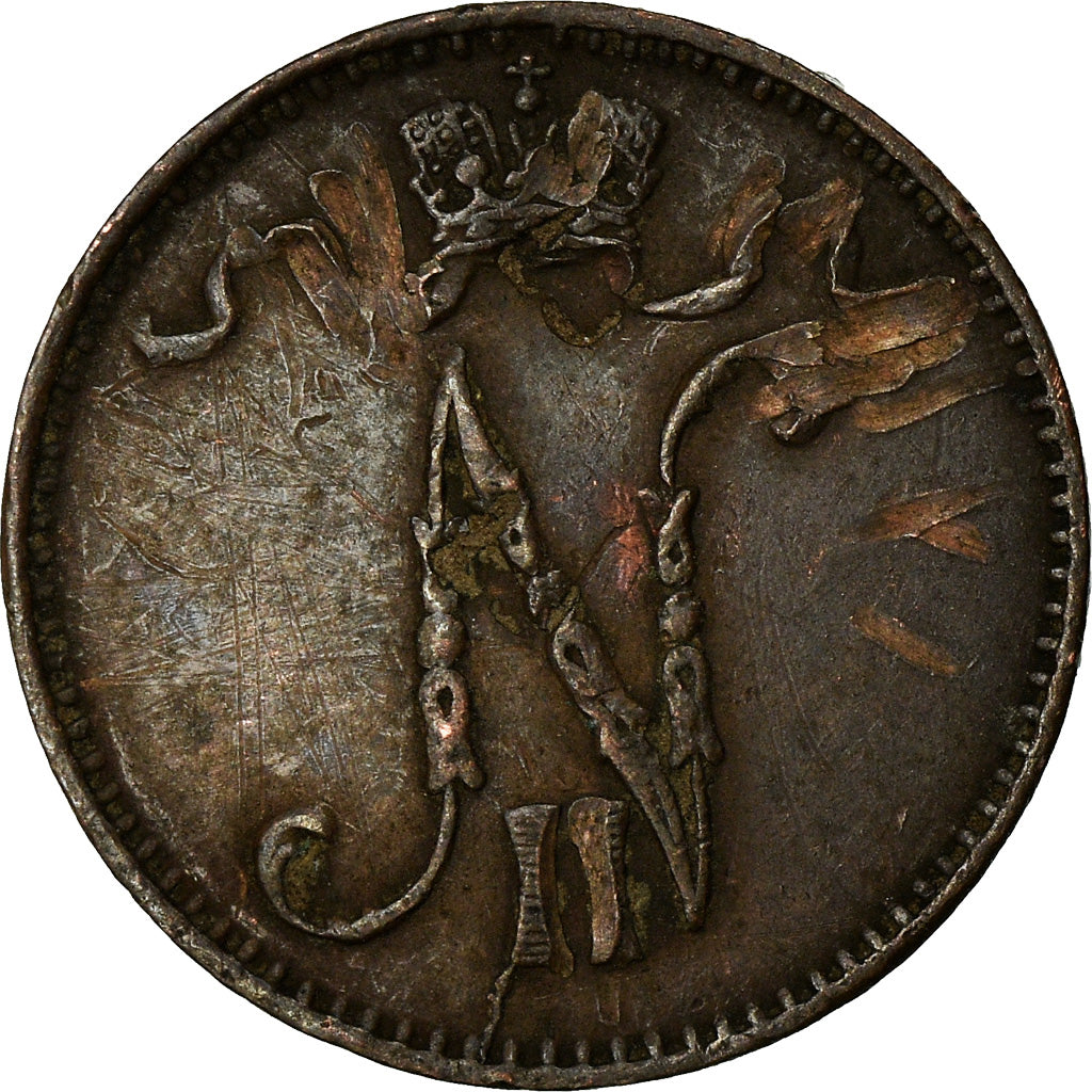 Coin, Finland, Nicholas II, Penni, 1899, VF(30-35), Copper, KM:13