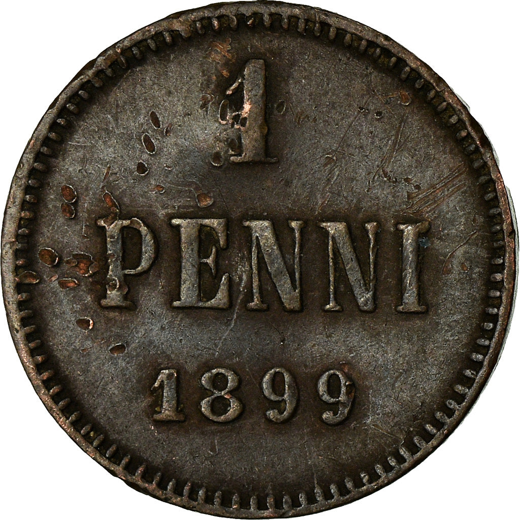 Coin, Finland, Nicholas II, Penni, 1899, VF(30-35), Copper, KM:13