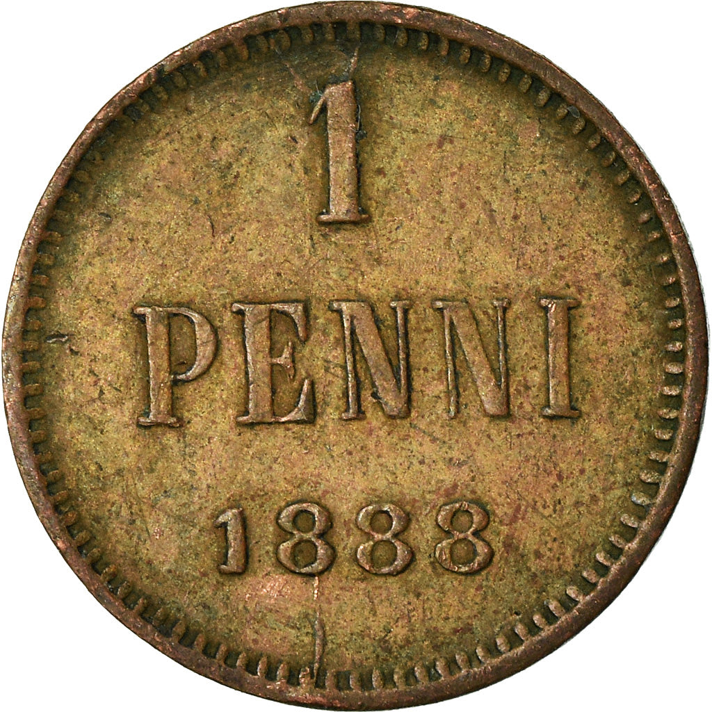 Coin, Finland, Alexander III, Penni, 1888, EF(40-45), Copper, KM:10