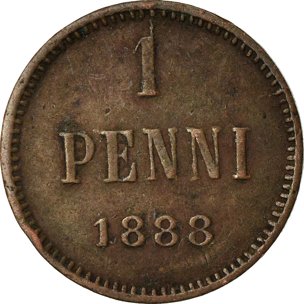 Coin, Finland, Alexander III, Penni, 1888, VF(30-35), Copper, KM:10