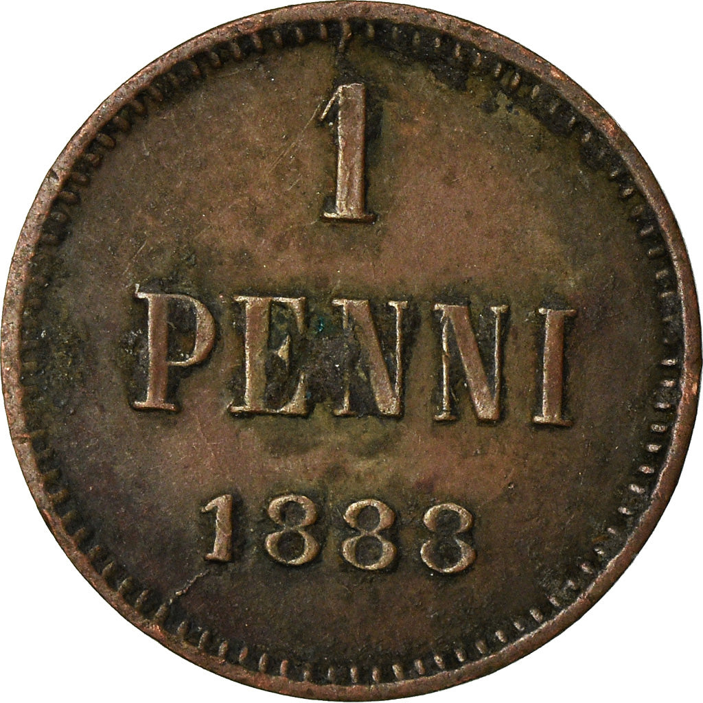 Coin, Finland, Alexander III, Penni, 1888, EF(40-45), Copper, KM:10