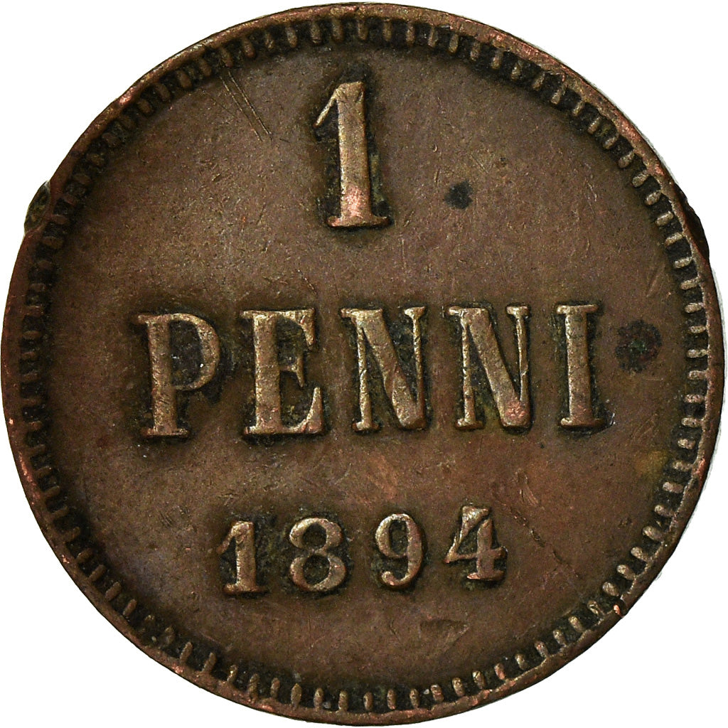 Coin, Finland, Alexander III, Penni, 1894, EF(40-45), Copper, KM:10