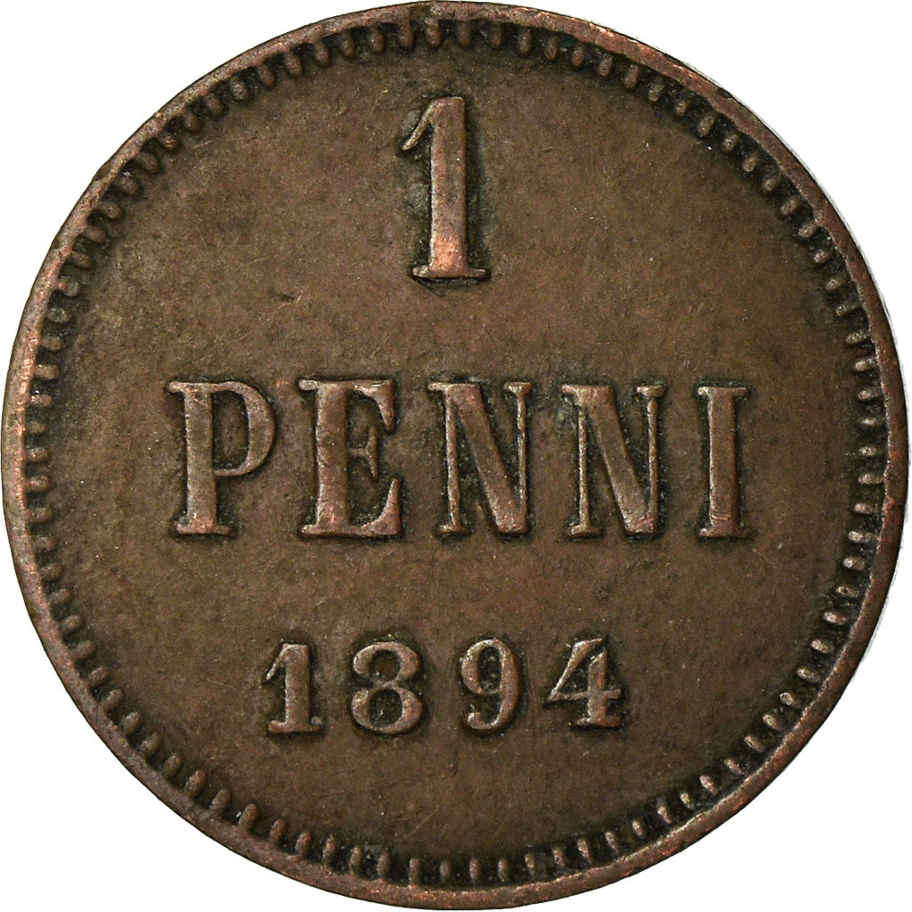 Coin, Finland, Alexander III, Penni, 1894, EF(40-45), Copper, KM:10