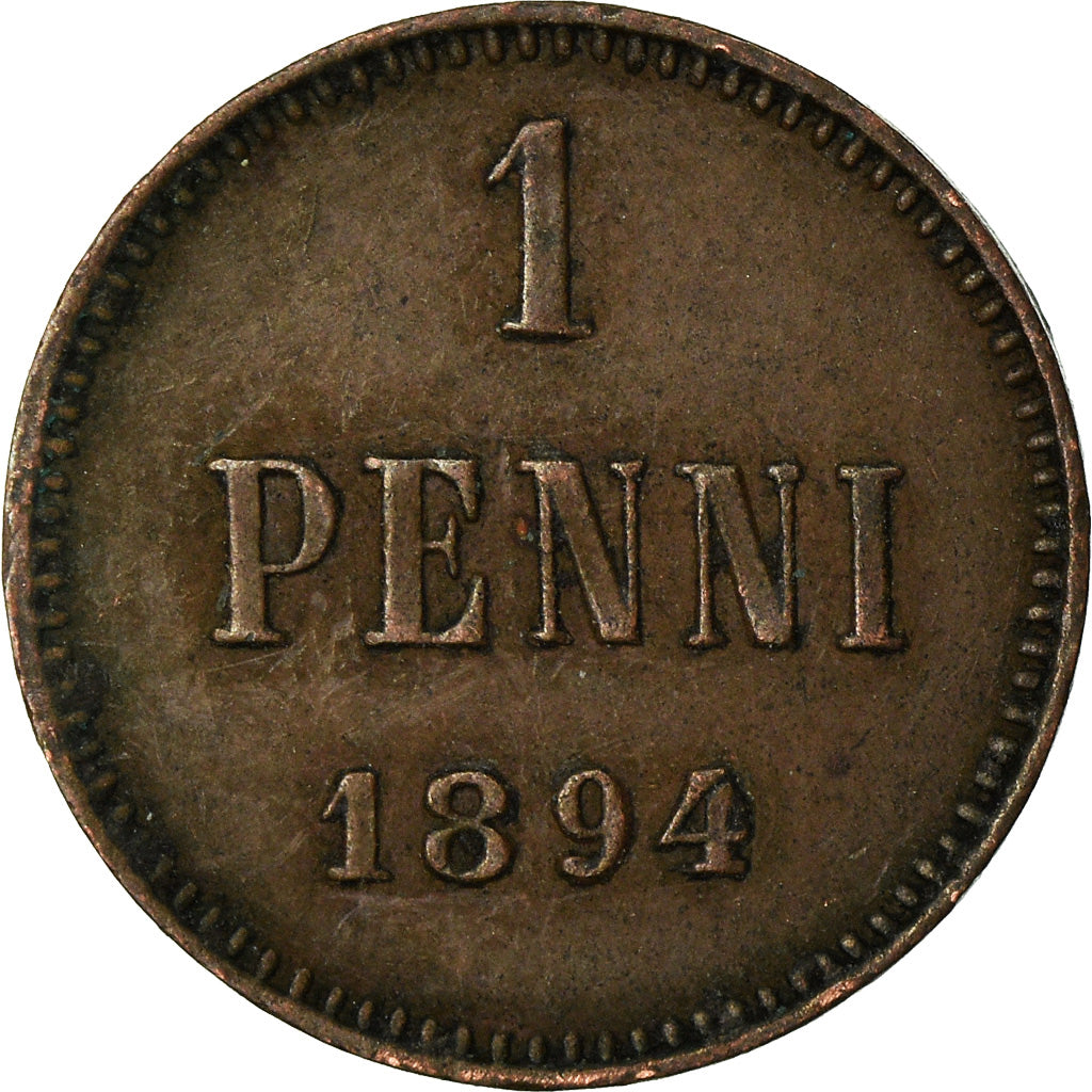 Coin, Finland, Alexander III, Penni, 1894, EF(40-45), Copper, KM:10