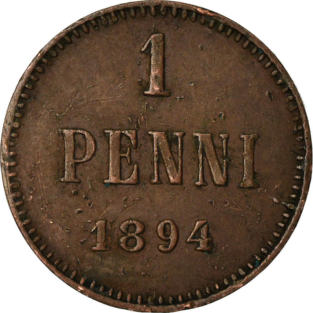 Coin, Finland, Alexander III, Penni, 1894, VF(30-35), Copper, KM:10