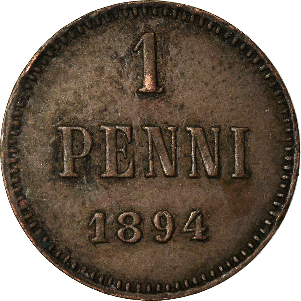 Coin, Finland, Alexander III, Penni, 1894, VF(30-35), Copper, KM:10