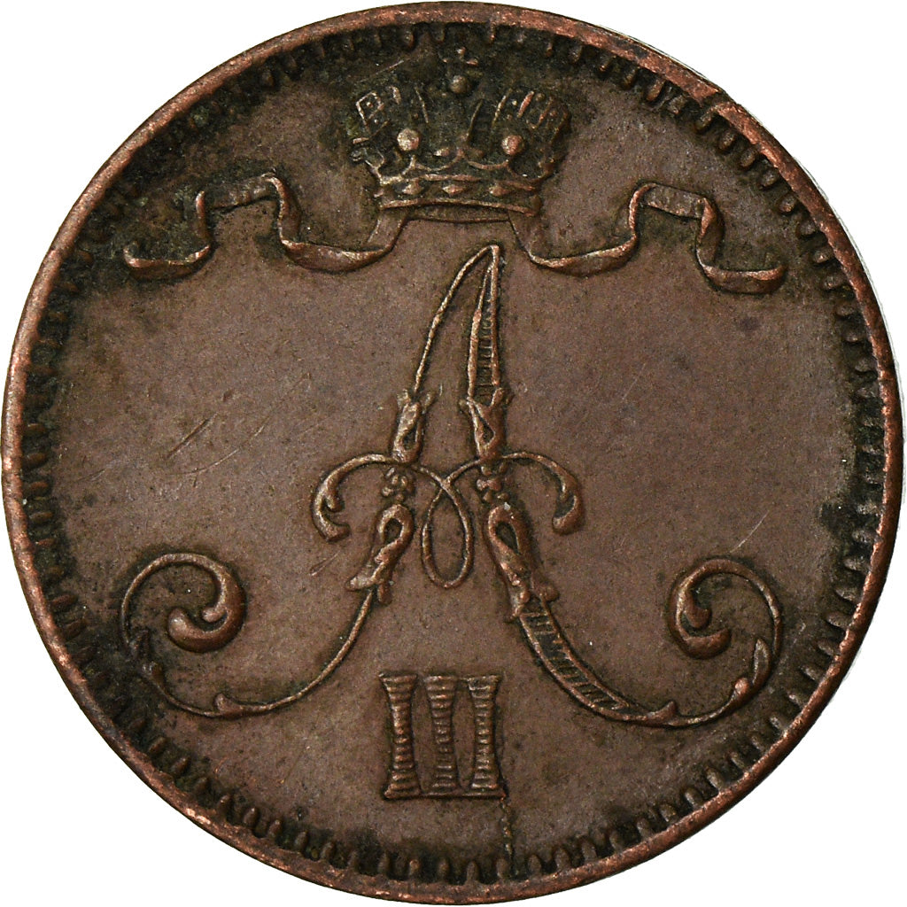 Coin, Finland, Alexander III, Penni, 1893, EF(40-45), Copper, KM:10
