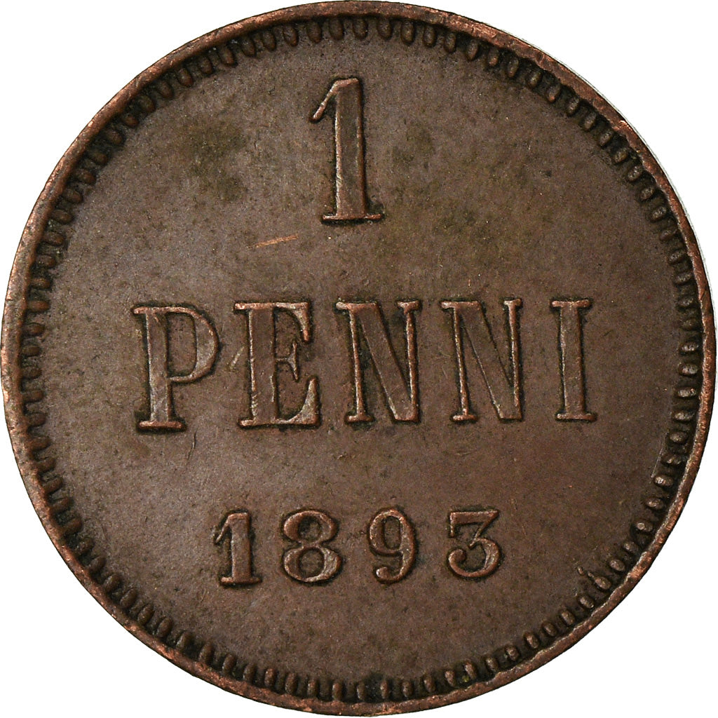 Coin, Finland, Alexander III, Penni, 1893, EF(40-45), Copper, KM:10