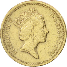 Great Britain, Elizabeth II, Pound, 1992, EF(40-45), Nickel-brass, KM:948