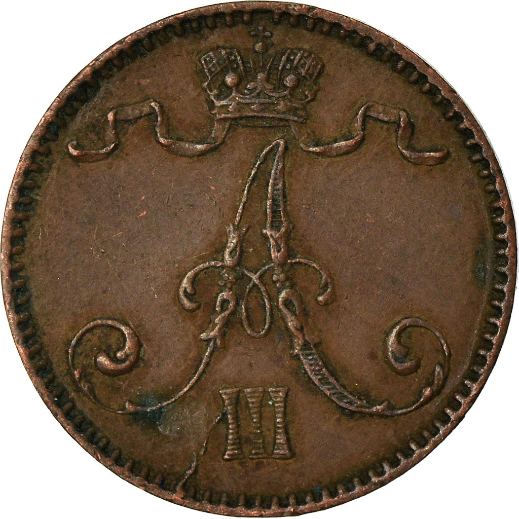 Coin, Finland, Alexander III, Penni, 1893, EF(40-45), Copper, KM:10