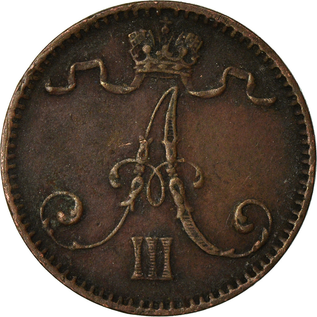 Coin, Finland, Alexander III, Penni, 1893, EF(40-45), Copper, KM:10