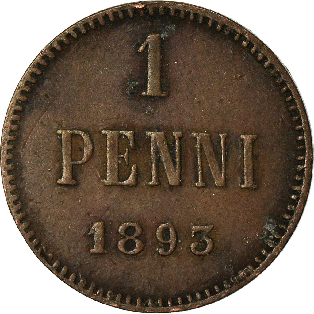 Coin, Finland, Alexander III, Penni, 1893, EF(40-45), Copper, KM:10