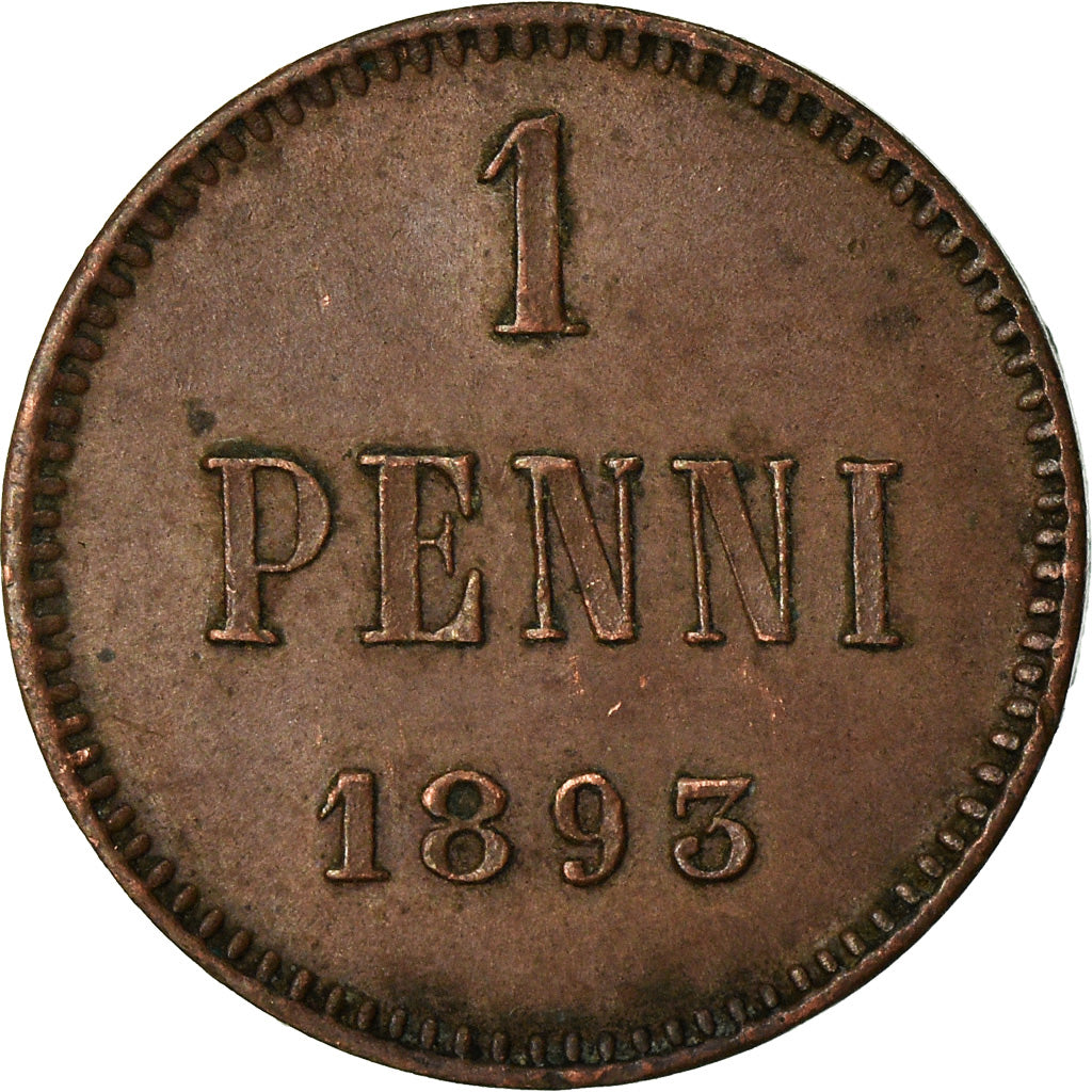 Coin, Finland, Alexander III, Penni, 1893, VF(30-35), Copper, KM:10