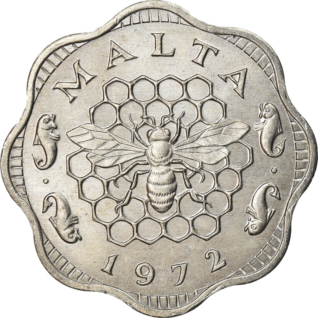 Coin, Malta, 3 Mils, 1972, British Royal Mint, MS(63), Aluminum, KM:6
