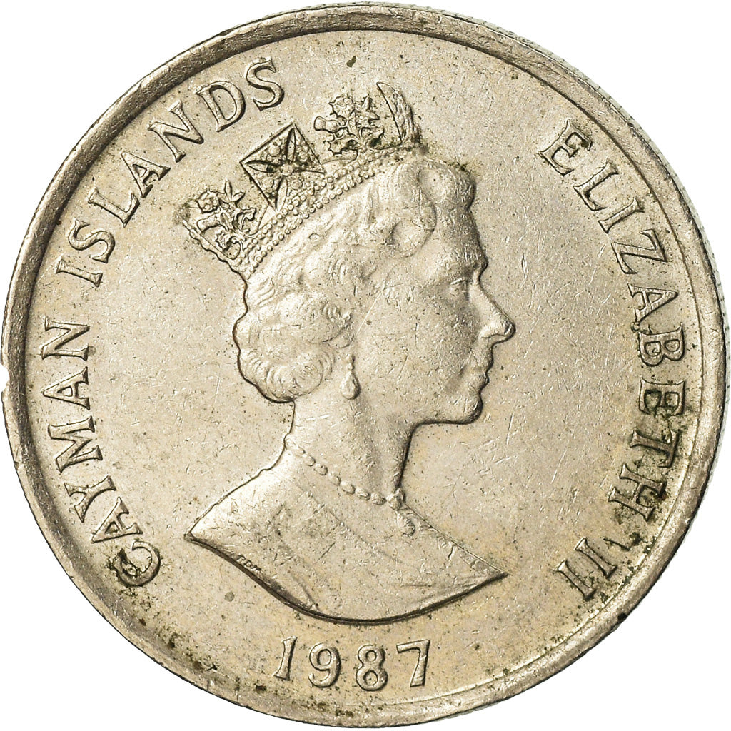 Coin, Cayman Islands, Elizabeth II, 10 Cents, 1987, British Royal Mint
