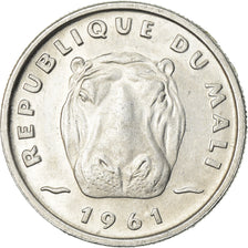 Coin, Mali, 5 Francs, 1961, Paris, AU(55-58), Aluminum, KM:2
