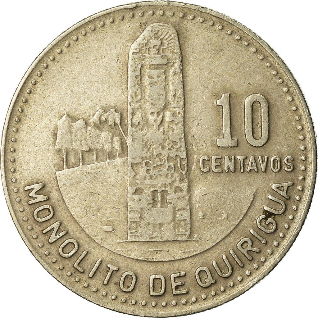 Coin, Guatemala, 10 Centavos, 1983, EF(40-45), Copper-nickel, KM:277.4