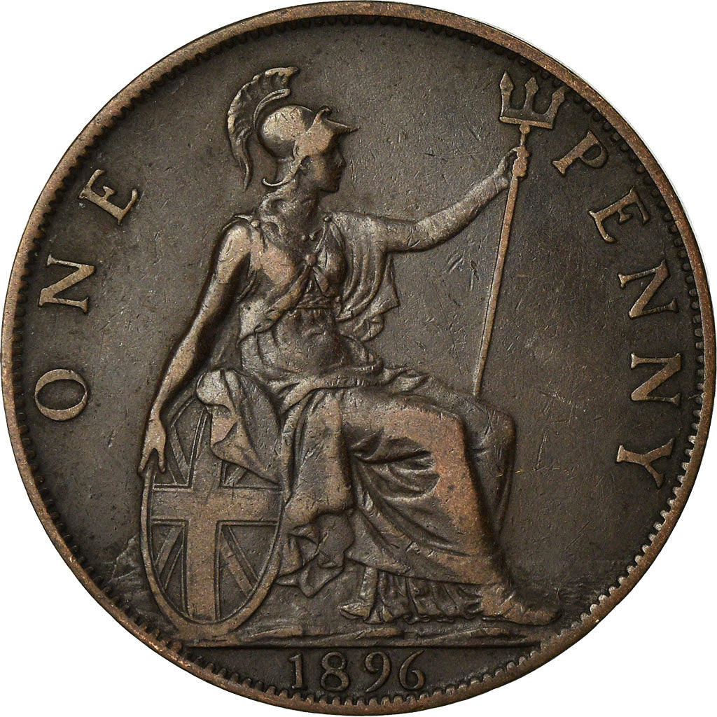 Coin, Great Britain, Victoria, Penny, 1896, EF(40-45), Bronze, KM:790