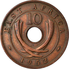 Münze, EAST AFRICA, George VI, 10 Cents, 1952, SS+, Bronze, KM:34