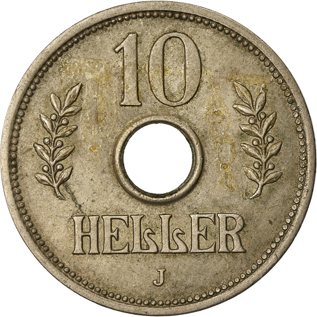 Moneda, África oriental alemana, Wihelm II, 10 Heller, 1909, BC+, Cobre -