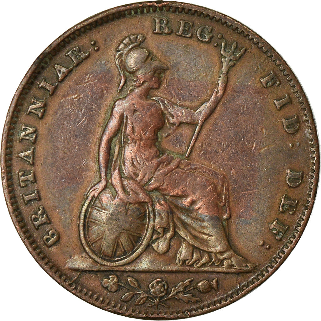 Coin, Great Britain, Victoria, Farthing, 1847, VF(30-35), Copper, KM:725