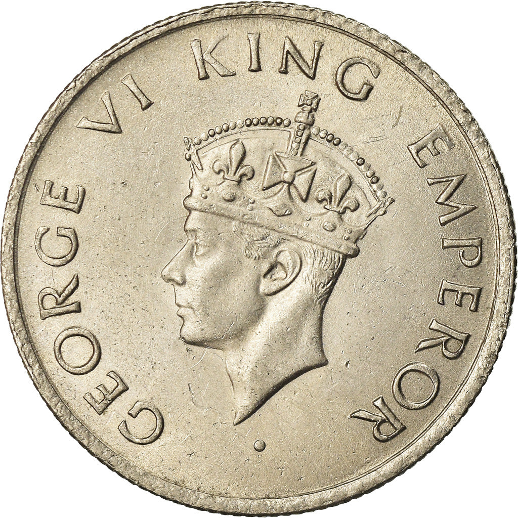 Coin, INDIA-REPUBLIC, 1/2 Rupee, 1946, Mumbai, Bombay, AU(55-58), Nickel, KM:Pn2
