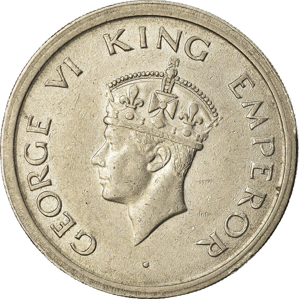 Coin, INDIA-BRITISH, George VI, Rupee, 1947, AU(55-58), Nickel, KM:559